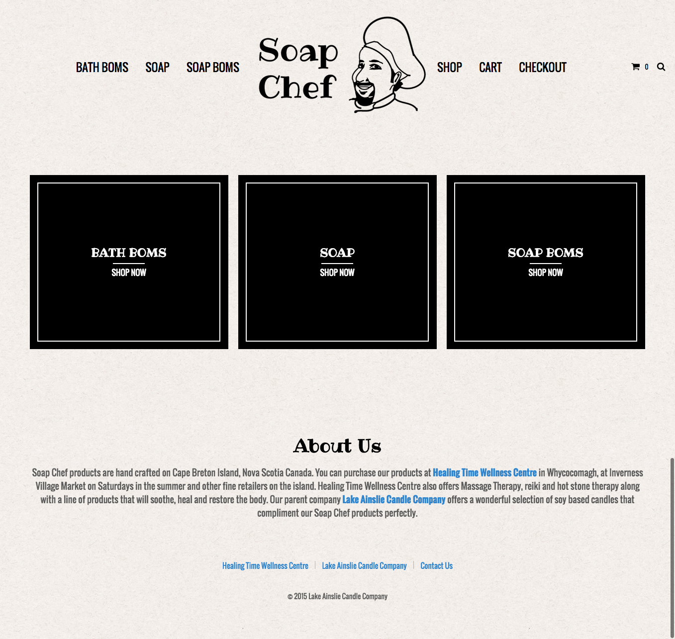 Soap Chef Online Shop Website Design by Beach Pea Design